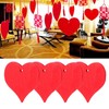 100Pcs Wood Slices HandMade Red HeartShaped Pendant Crafts DIY Wedding