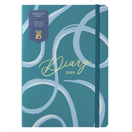 Busy B Everyday A5 Weekly Planner Diary 2026 - Compact Diary for Students, Teachers, Work & More with a Week-to-View Layout Jan - Dec, Useful Planners, Notes Pages & Elastic Closure Band - Pine Ribbon