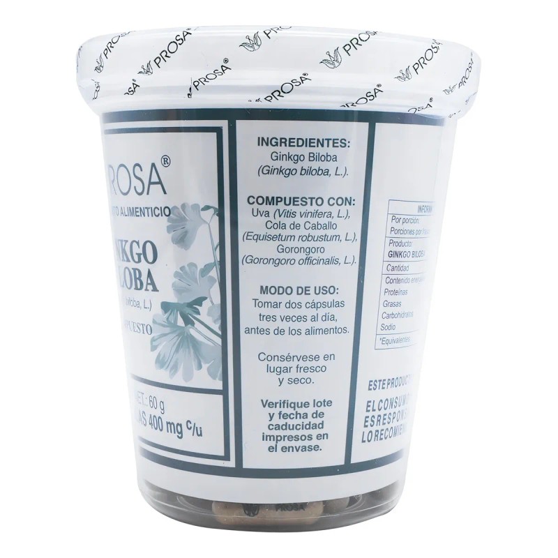 Ginkgo Biloba Ginkgo Prosa 150 Caps Sabor Sin Sabor