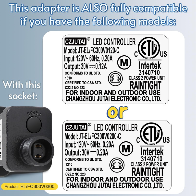 CZJUTAI JT-EL/FC300V0300 Premium 30V 0.3A 9W 8 Modes LED Power