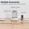 Health Pot, 1.5L Double-Layer Glass Electric Kettle with Stew Pot,
