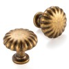 ASKANO 30 Pack 1-1/4 Inch, Round Antique Brass Cabinet Knobs