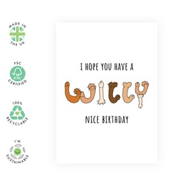 Central 23 Birthday Cards For Him - Willy Nice Birthday - Birthday Cards For Husband - Humorous Gift From Friend - Naughty Greeting Cards From Wife - Comes With Stickers