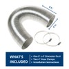 GE Appliances 8-Foot Flexible Metal Dryer Duct, WX08X10086, Genuine OEM