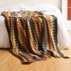Fennco Styles Boho Zigzag Throw Blanket – 50" x 60"