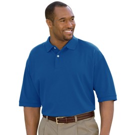HARBOR BAY by DXL Men's Big and Tall Piqué Polo Shirt Nautical Blue 4XL