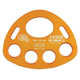 Desconocido KONG Poker Aluminium Anchor Plate 4 Holes-Anodised Accessories, Adult Unisex, Orange (Orange), One Size