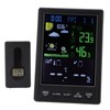 Weather Stations Wireless Indoor Outdoor Color Display Black 3 Channels