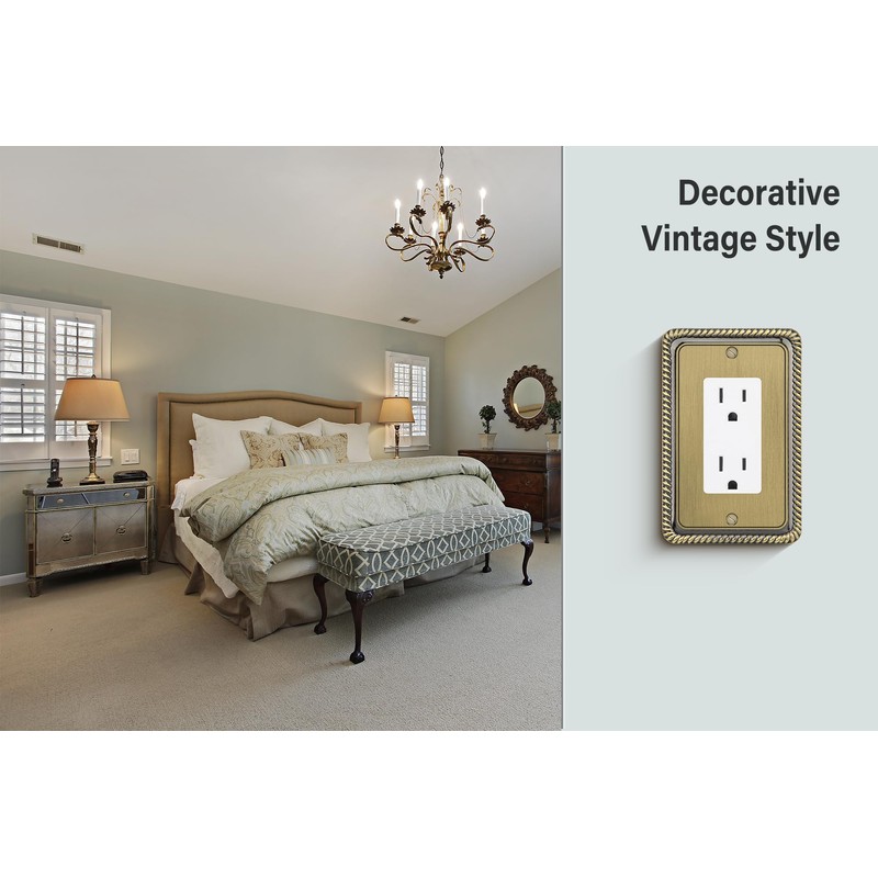 Henne Bery Rope Edge Decorative Wall Plate Switch Plate Outlet