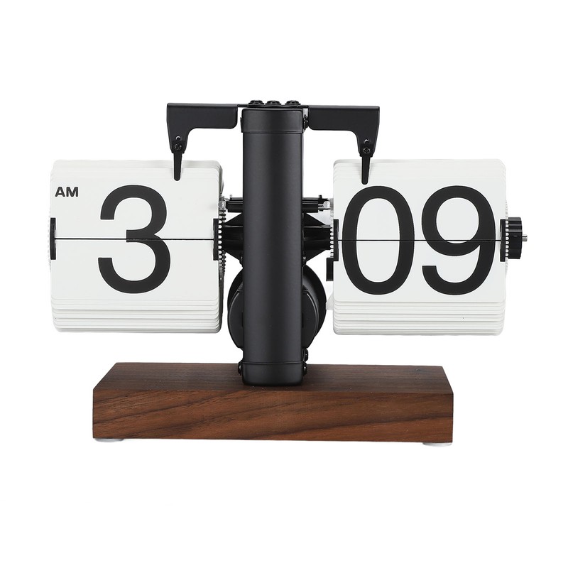 Digital Flip Clock 12h Single Sided Large Numbers Automatic Retro