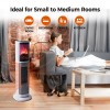 Comfort Zone 25" Oscillating Tower Space Heater with 3D Flame