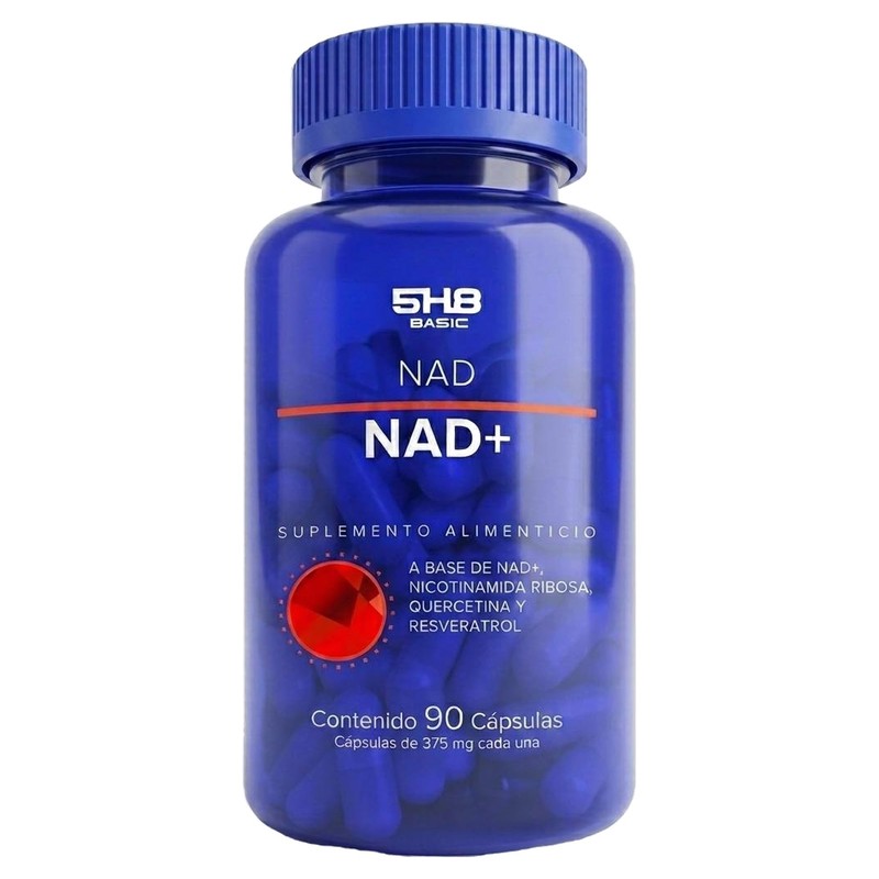 NAD+ Resveratrol Con Nicotinamida Ribosa y Quercetina 5H8 NUTRITION