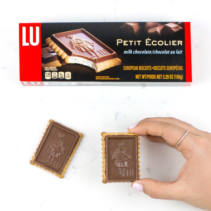 Lu Petit Ecolier European Milk Chocolate Biscuit Cookies, 12-5.3 oz