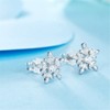 SELOVO Genuine 925 Sterling Silver Small 8MM White Zircon Snowflake