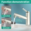 HEROBAI Single Hole Bathroom Faucet, Single Handle Modern Pull Out