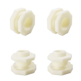 UgyDuky 4 PCS Bulkhead Tank Fitting Adapter, Water Tank Connector Adapter Fitting, Plastic Pipe Connector for Rain Bucket Aquariums Water Tanks Ponds (3/4inch Female)