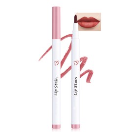 Lip Liner Stain Marker Pen-1Pcs Ruby Red Liquid Lip Tint,Longlasting Waterproof Smudgeproof Quick Dry Lipstick Lipcolor,Precise Chisel Tip Smooth Lip Gloss Pencil,Lip Makeup Lipstain Pen for Women-02