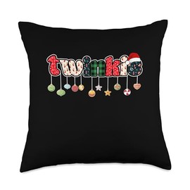 Wonderful Christmas Clothing Co Merry Mama, Twinkie Claus Christmas Funny Santa Hat Xmas Throw Pillow, 18x18, Multicolor