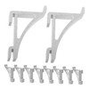 DOITOOL Aluminum Freezer Shelf Clips 10pcs Fridge Shelf Holder Refrigerator
