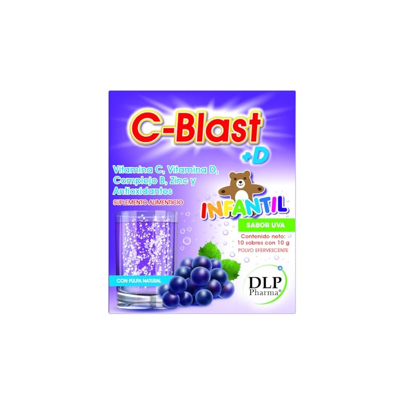C-Blast+D, Vitamina C, Vitamina D, Complejo B, Zinc y Antioxidantes