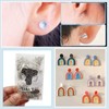 TOAOB 800pcs Flat Pad 4 Sizes Earring Studs and Butterfly