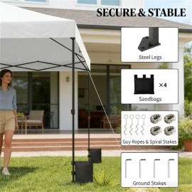 White Rain Shelter Tent and Sunshade Canopy Gazebo or Pergolacolor: White Color