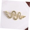 Gatuida 2pcs Gold Snake Hair Clips for Women Crystal Metal