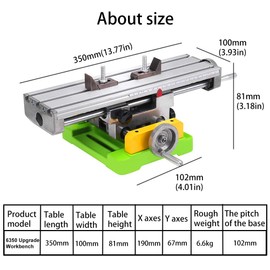 MYSWEETY Multifunction Worktable Milling Working Cross Table Milling Machine Compound Drilling Slide Table For Bench Drill Adjustme X-Y (6350 SIZE)
