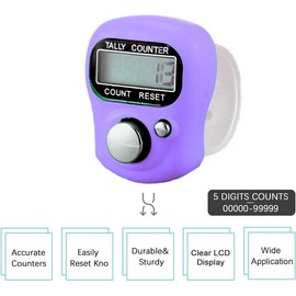 Finger Counter, 5-Digit Number Count Clicker Mini LCD Digital Display Hand Tally Counter, Resettable Counters Clickers for Knitting, Crochet, Coaching, Lap, Golf,  & Fidget