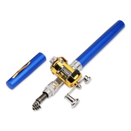 Carocak Portable Pen-Shaped Fishing Rod, Fishing Rod, Pen-type Rod, Pocket Rod, Reel Set, Compact Rod, Spinning Reel, Portable, Ultra Lightweight, Convenient to Carry, Fishing Tackle Pen Fishing Rod
