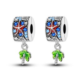 Hapour Clip Spacer Charm for Bracelet 925 Sterling Silver Stopper Bead Spacer DIY Fit European Snake Bracelet Openable Beads Jewelry for Women