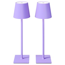 CHLORANTHUS 2 Pack Cordless Table Lamps, 3 Colors Stepless Dimming, 5000mAh Rechargeable Battery LED Desk Lamp for Bedroom/Couple Dinner/Desk/Cafe/Dining Room/Terrace