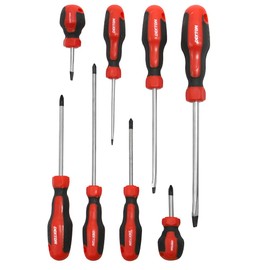 DEKTON DT65267 Screwdriver, Black/Red, Set of 8 Piece