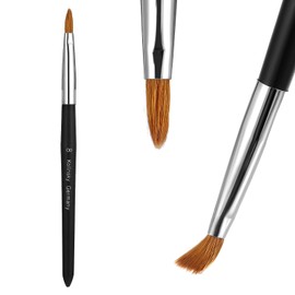 Heclia Acrylic Nail Art Brush, 100% Pure Kolinsky Hair Oval for Application, Professional Extension Manicure Tool, Striping Drawing Pen DIY Home Salon, Fingernail Brushes for Nail Art and Designs