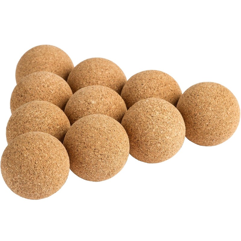 TUNIRO Pack of 10 Cork Football Balls, Diameter 35 mm,