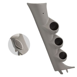 GlowShift Tan Triple Pillar Gauge Pod Compatible with GMC Sierra 1500 2500HD 3500HD Duramax 2007-2013 - A-Pillar Speaker Cutout - Factory Color Matched - Mounts (3) 2-1/16" (52mm) Gauges to A-Pillar