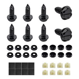 MUQIDA Anti Theft License Plate Screws, Mounting Hardware Kit with Self-Tapping Bolts for Car Tag Frame, Stainless Steel Security Tamper Proof Fasteners for License Plates Frames
