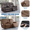 TAOCOCO Reclining Loveseat with Middle Console Slipcover, 4 Piece Polyester