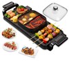 2 in 1 Electric Hot Pot with Grill, 2800W Indoor