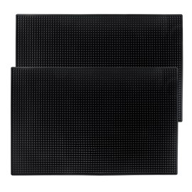 2 Pcs Bar mat 18" x 12" - 45.7 x 30.5cm Rubber Bar Service Spill Mat ,bar mats for countertop，bar mats for bartending，bar mat for home bar，drink mat