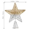 BinaryABC Christmas Tree Topper Star,Glittering Christmas Tree Decoration Ornaments,20cm (Gold