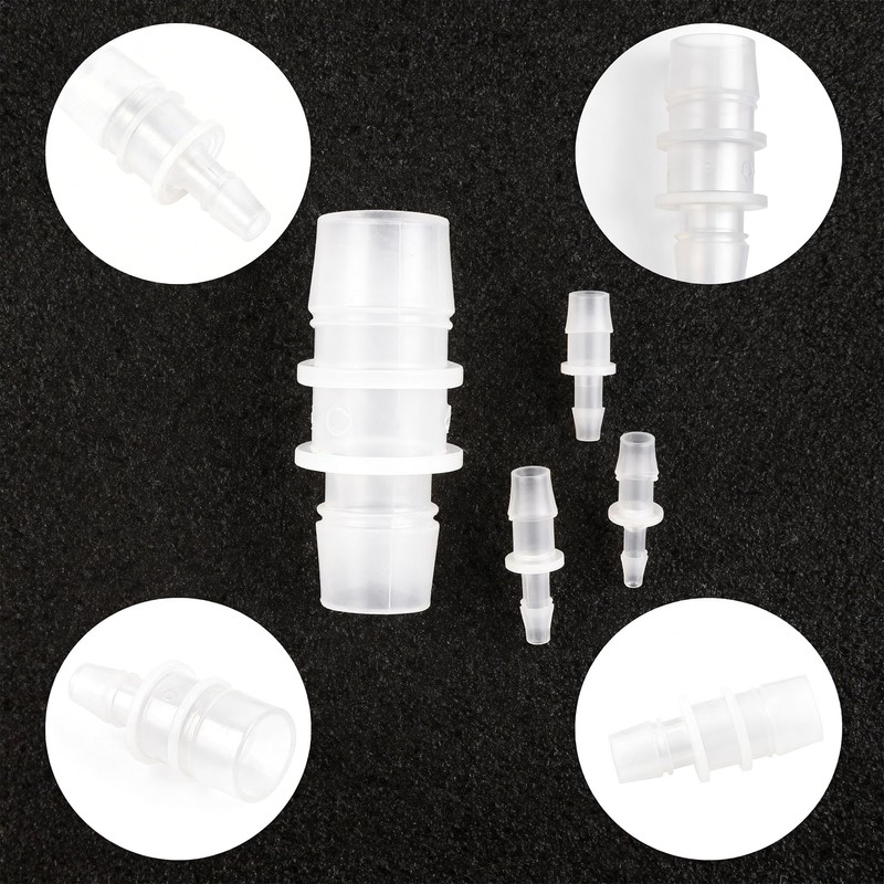 Quickun Plastic Hose Barb Reducer Fitting 1/4" to 3/16" Barbed