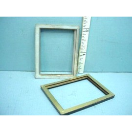 Jacqueline's Miniature Picture Frames (Pr) #GR Brown, Plastic Jacquelines 1/12th Scale