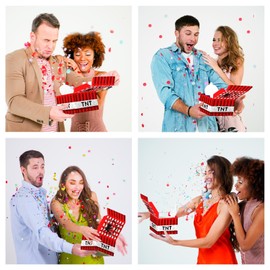 FETTIPOP Gift Box (TNT), Exploding Confetti Gift Boxes, Surprise Pop Up Explosion Gift Wrapping