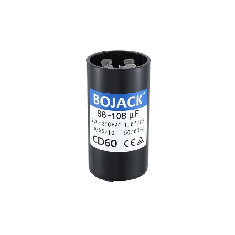 BOJACK 88-108 uF/MFD 220-250 VAC Voltes 50/60 Hz Universal Round