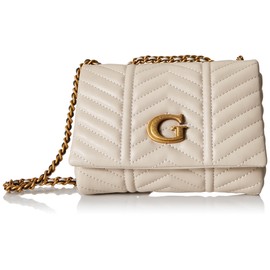 GUESS Lovide Mini Convertible Flap Crossbody Bag Stone