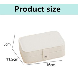 Travel Jewellery Box, Small Jewelry Box, Double Layer Small Travel Jewelry Case for Necklace Earring Rings Jewelry Holder Gift Box (white)