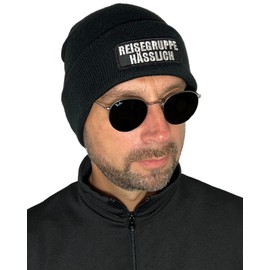 No Face No Name Hat Travel Group Ugly in Black I Unisex I Embroidered Patch to Change I Beanie Knitted Hat Winter Hat, black