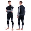 3mm Neoprene Wetsuit for Men Front Zip Full Body Diving