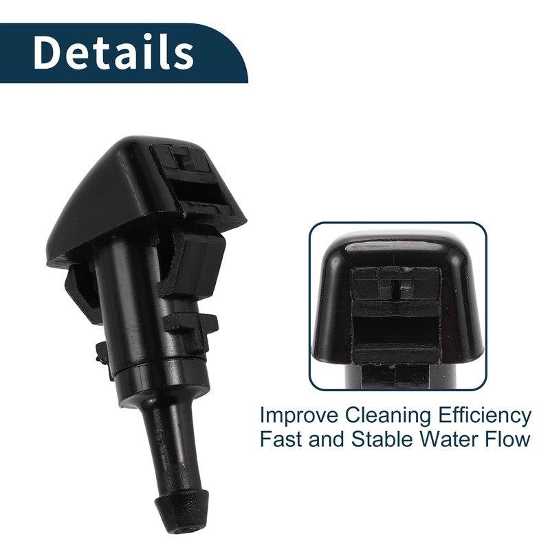 TUCKBOLD Washer Nozzle Fits Jeep Patriot 2009-2017 Front Black Window
